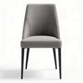 Upholstered dining chair in gray fabric with metal legs 45 x 50 x 90cm